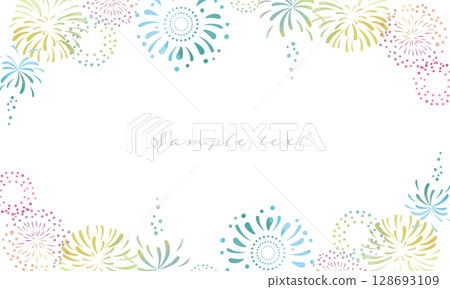 Simple watercolor fireworks background frame 2 Simple watercolor fireworks background frame 2 128693109