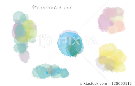 水彩觸感、線條、標題素材、裝飾、標題 128693112