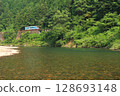 Nishikigawa Railway running along the river 128693148