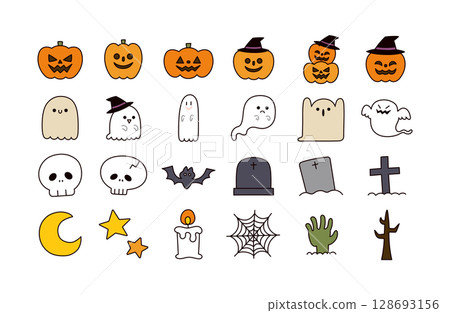 Halloween icon set Halloween icon set 128693156
