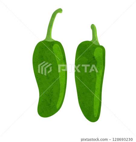 墨西哥胡椒水彩手繪插圖 128693230
