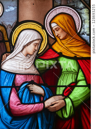 Visitation of Mary to her cousin Elizabeth 128693255