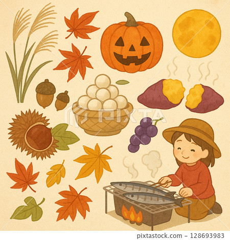 秋天的插圖 秋天的插圖 128693983