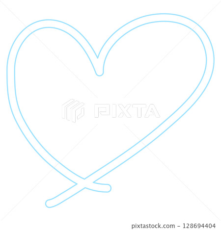 White Day hand-drawn heart symbol White Day hand-drawn heart symbol 128694404