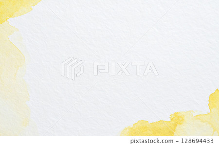 簡單的黃色水彩背景紋理 簡單的黃色水彩背景紋理 128694433