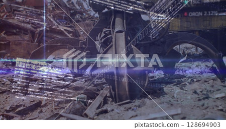 Image of data processing over rubbish dump Image of data processing over rubbish dump 128694903