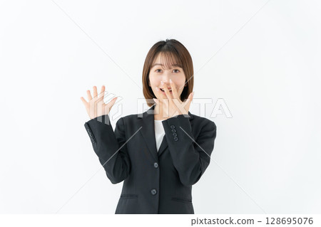 Business woman, young woman, surprised 128695076