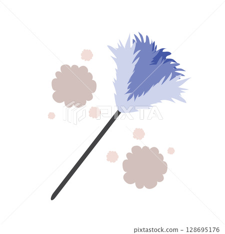 Duster Cleaning Dust Cartoon Vector Illustration Duster Cleaning Dust Cartoon Vector Illustration 128695176