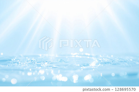 Light blue water surface background texture 128695570