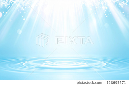 淡藍色的水錶面背景紋理 128695571