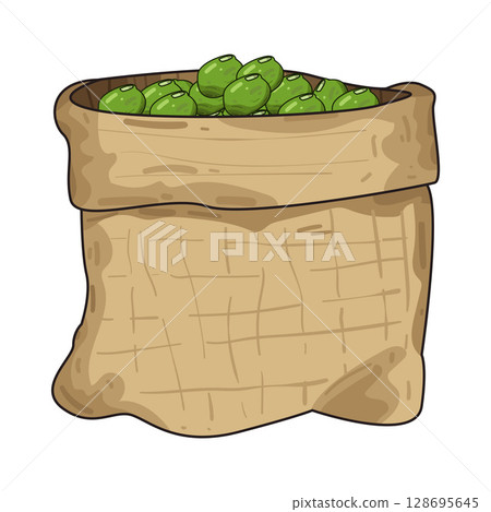 sack of beans illustration  128695645