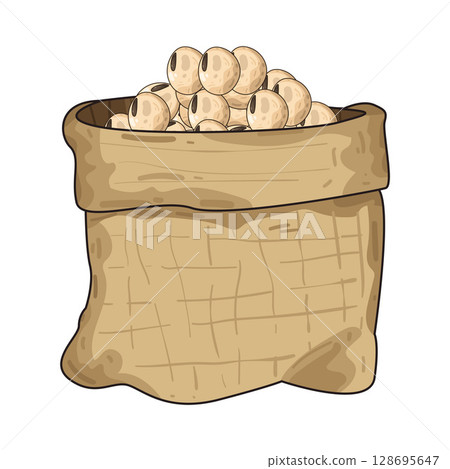 sack of beans illustration  128695647