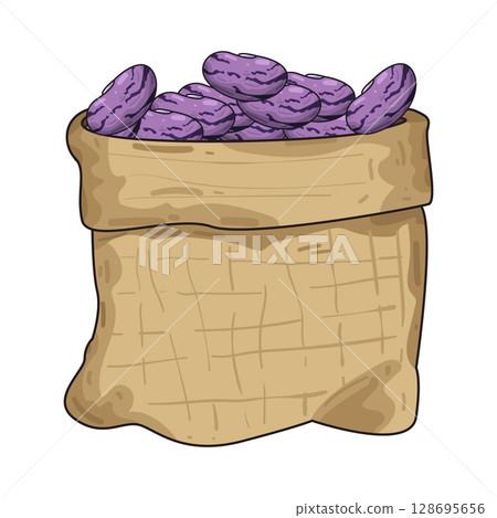 sack of beans illustration sack of beans illustration 128695656