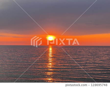 Baltic sea sunset, Palanga, Lithuania Baltic sea sunset, Palanga, Lithuania 128695748