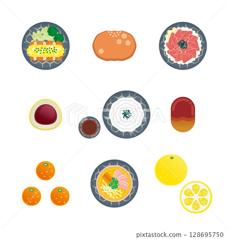 Miyazaki gourmet illustration set 2 Miyazaki gourmet illustration set 2 128695750