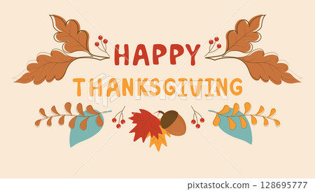 Happy Thanksgiving background 128695777