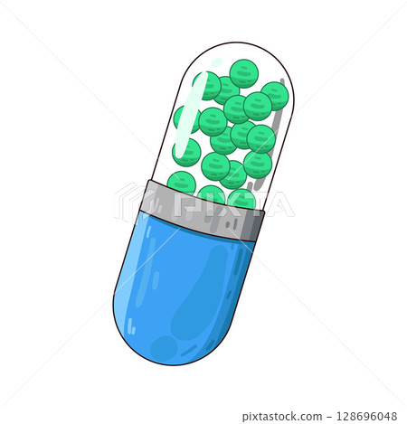 illustration of capsule illustration of capsule 128696048