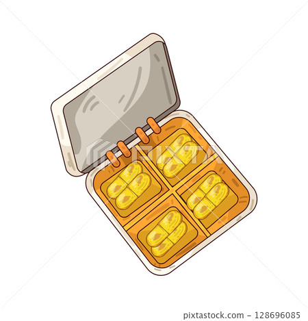 illustration of pill organizer illustration of pill organizer 128696085