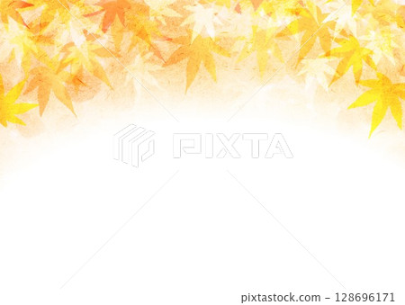 橙色秋葉背景 128696171