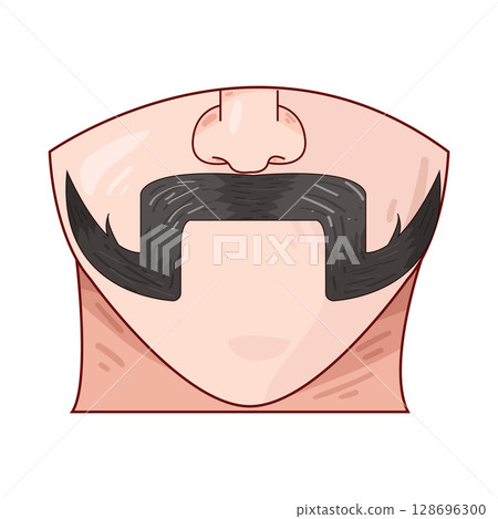 illustration of mustache 128696300
