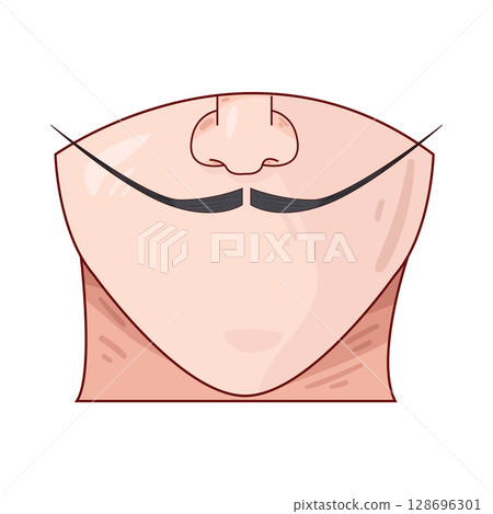 illustration of mustache 128696301
