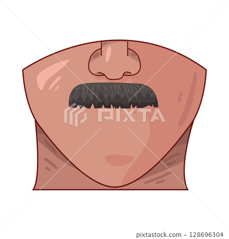 illustration of mustache illustration of mustache 128696304