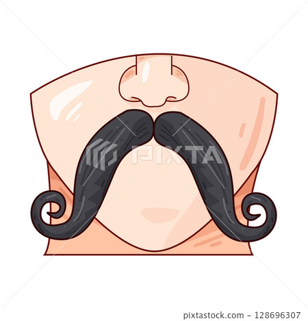 illustration of mustache 128696307