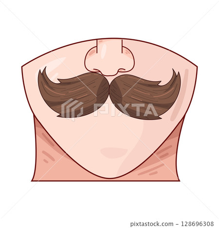illustration of mustache 128696308