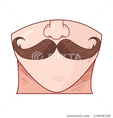 illustration of mustache illustration of mustache 128696309