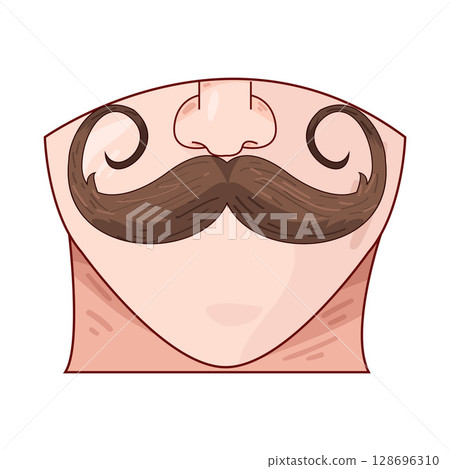 illustration of mustache 128696310