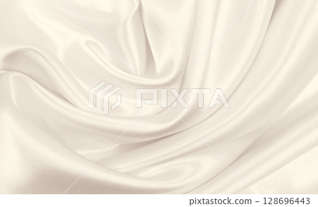 Smooth elegant golden silk or satin luxury cloth texture as wedding background. Luxurious background design. In Sepia toned. Retro style 128696443