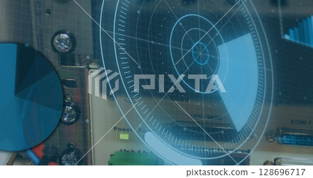 Image of scan scoping over server room 128696717