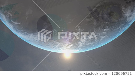 Image of statistics and data processing over globe Image of statistics and data processing over globe 128696731