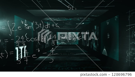 Image of data processing over black background 128696796