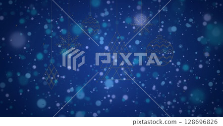 Image of text with globe and network of connections 128696826