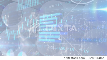 Image of data processing over white background Image of data processing over white background 128696864