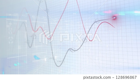 Image of data processing over white background 128696867