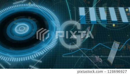 Image of text with globe and network of connections Image of text with globe and network of connections 128696927