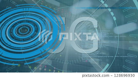Image of text with globe and network of connections Image of text with globe and network of connections 128696930