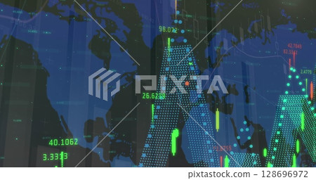Image of text with globe and network of connections Image of text with globe and network of connections 128696972