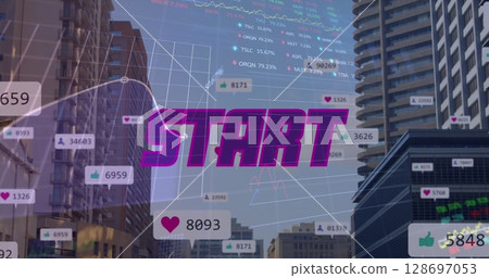 Image of text with globe and network of connections Image of text with globe and network of connections 128697053