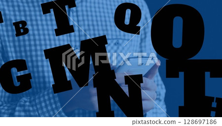 Image of text with globe and network of connections Image of text with globe and network of connections 128697186