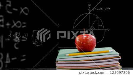 Image of text with globe and network of connections Image of text with globe and network of connections 128697206