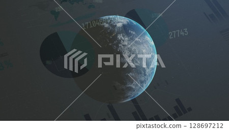 Image of text with globe and network of connections Image of text with globe and network of connections 128697212