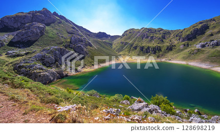 Lake of La Cueva, Somiedo Natural Park, Spain 128698219