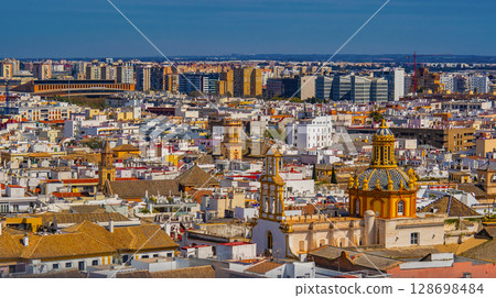 Seville Panoramic Cityview from Seville Cathedral, Spain Seville Panoramic Cityview from Seville Cathedral, Spain 128698484