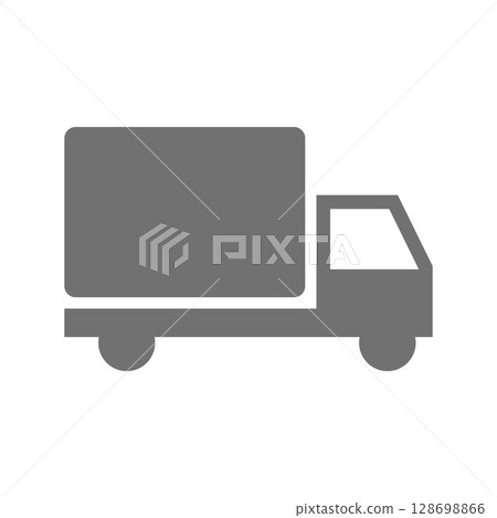 卡車的輪廓簡單圖標 128698866
