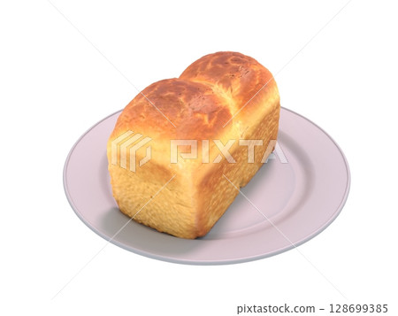 山形麵包，通常在麵包店、咖啡館和家裡作為早餐供應 128699385