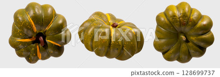 Unique Green Pumpkins for Halloween and Thanksgiving Celebrations in Autumn 128699737