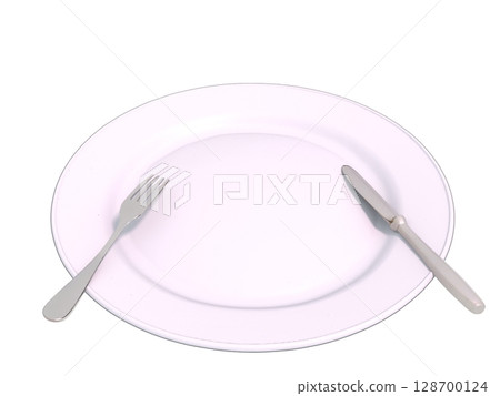 Table manners for showing you are eating with the fork and knife used in restaurants and eateries 128700124
